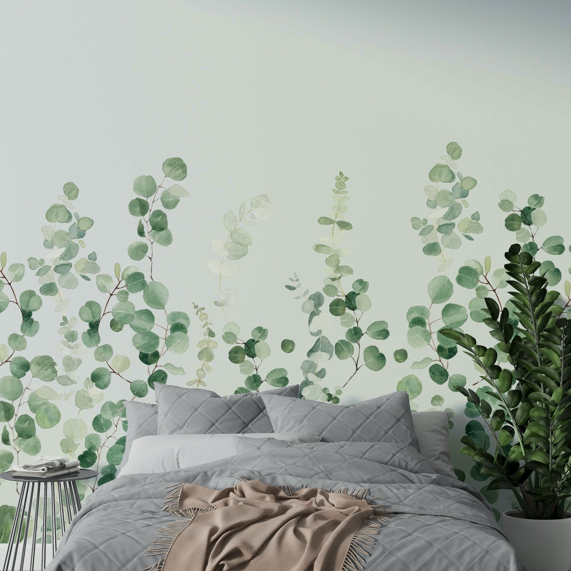 Minimal eucalyptus foliage wallpaper

