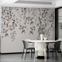 Hanging leaf art in warm neutrals

