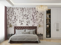 Subtle foliage neutral wall mural

