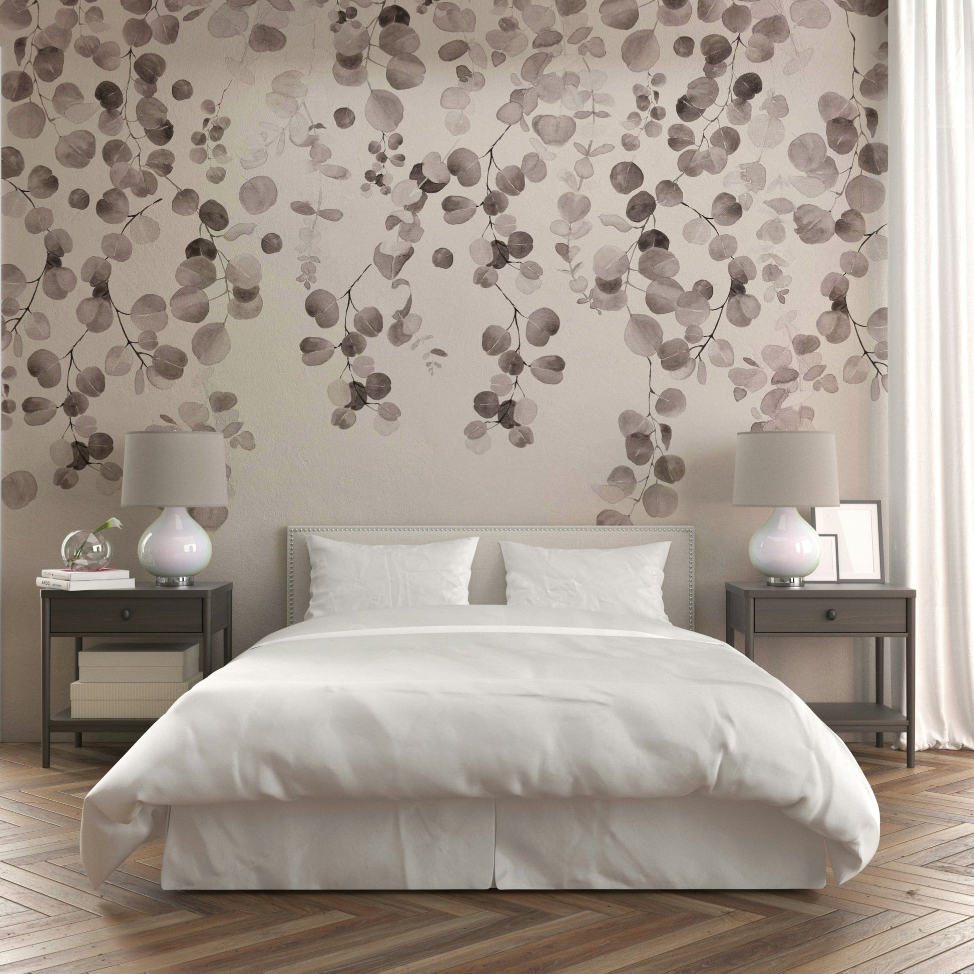 Minimal botanical neutral wallpaper

