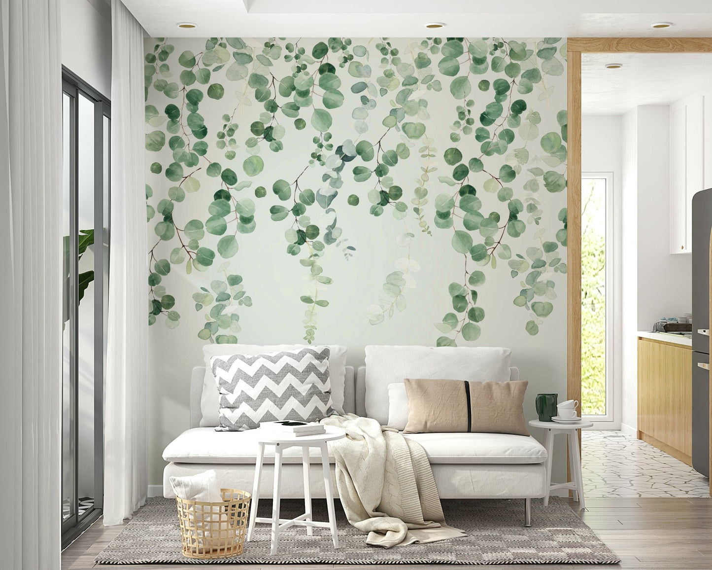 Natural greenery eucalyptus mural

