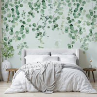 Hanging eucalyptus greenery mural

