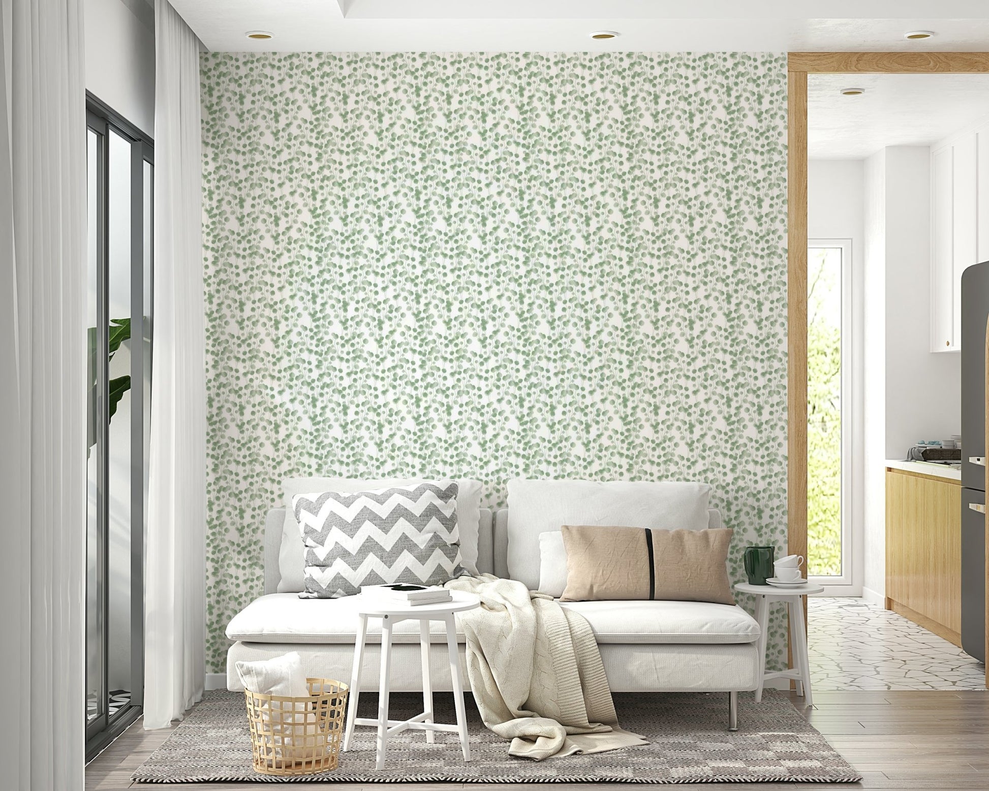 A graceful plant wall mural for walls.

