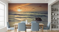 Water motion detail in Evening Reverie wall mural