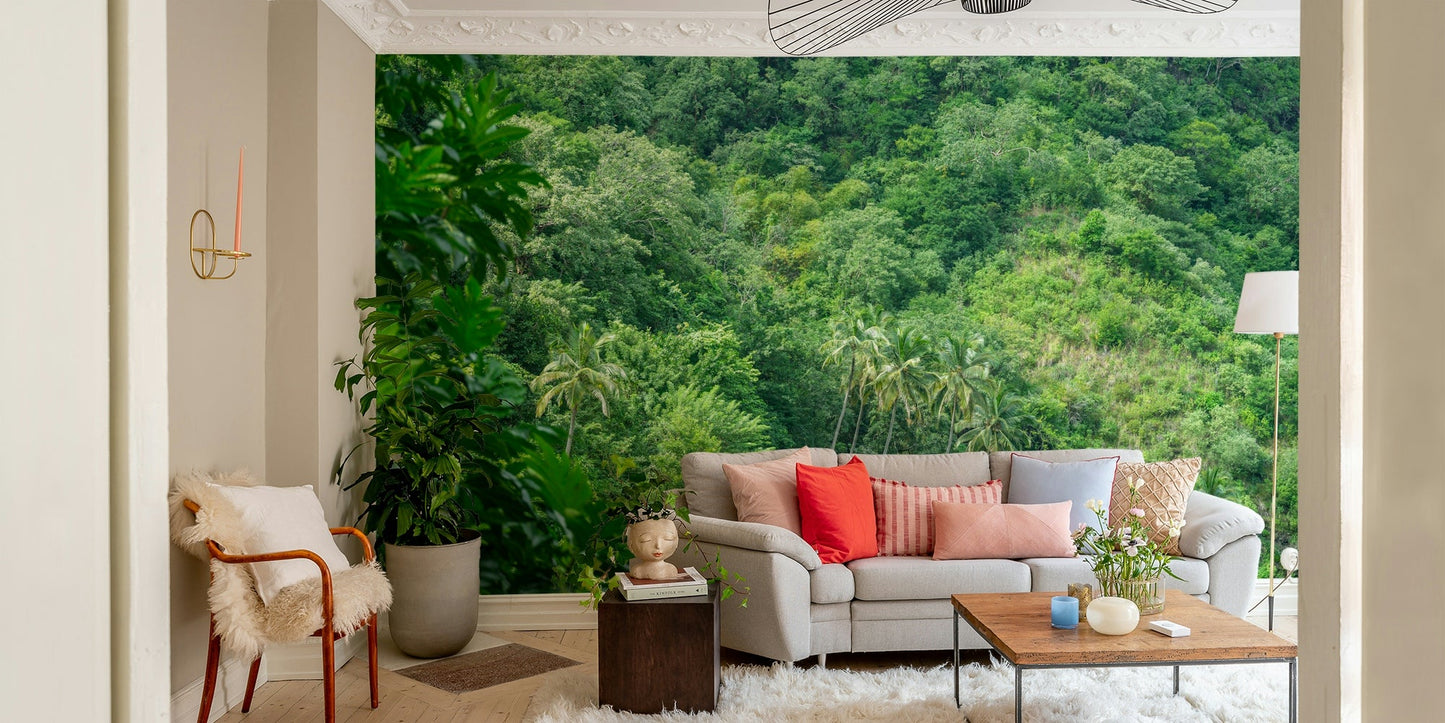 Forest canopy wallcovering
