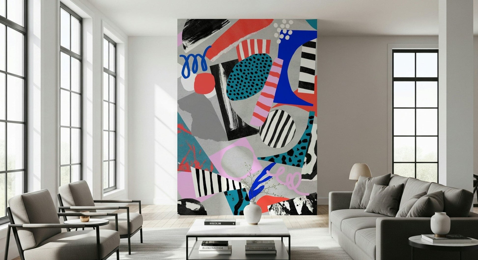 A classic abstract design wallpaper for walls.
