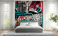 A beautiful abstract art wallpaper mural with subtle, evolving shapes.