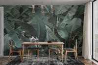 Vibrant tropical banana leaf wall print

