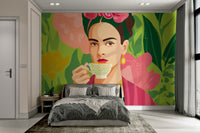 Colorful botanical wall art with Latin American influence, GD2131