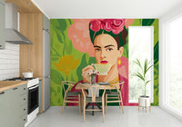 Floral mural inspired by Mexican culture and nature, GD2131