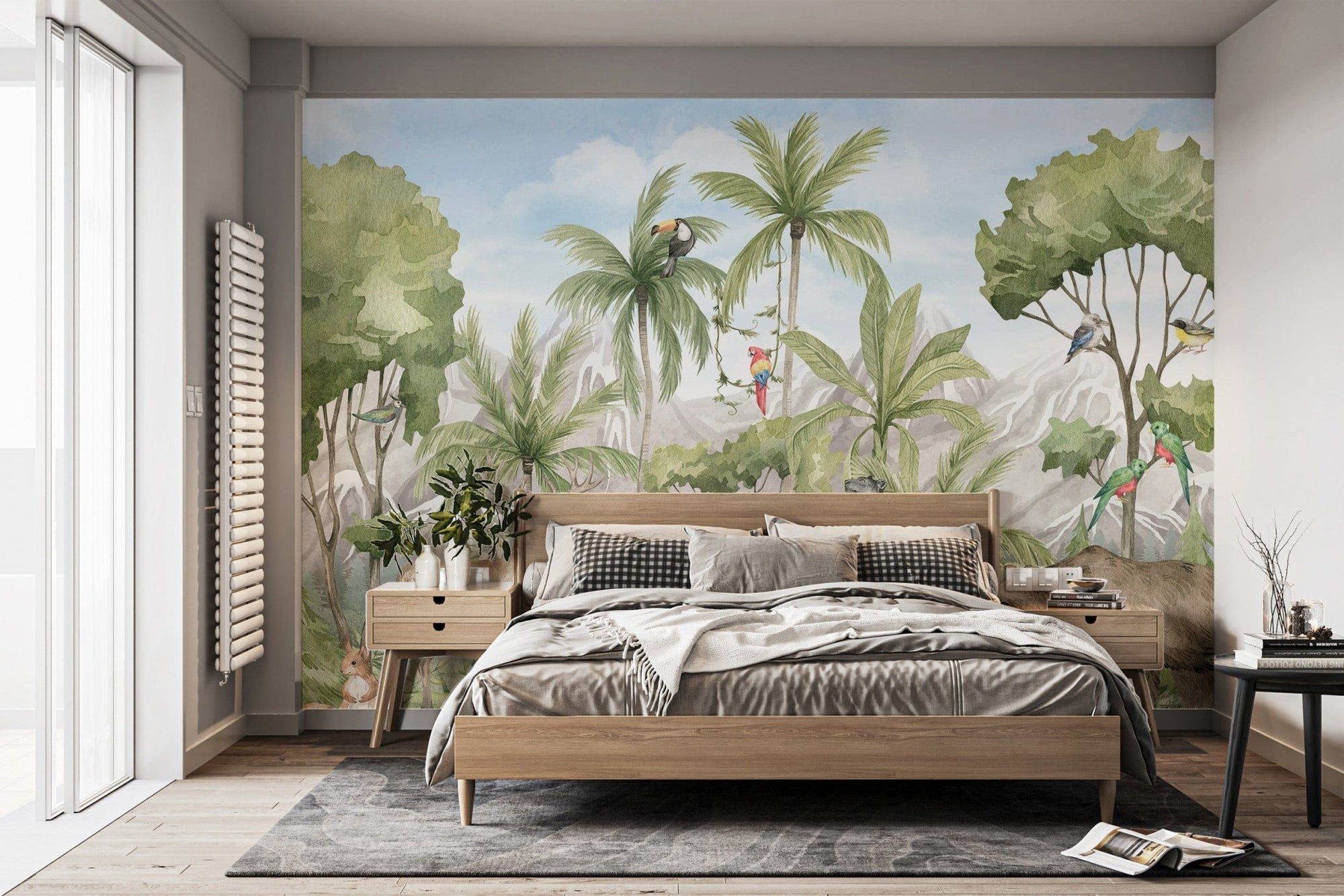 Exotic Creatures Landscape Art Mural, B895