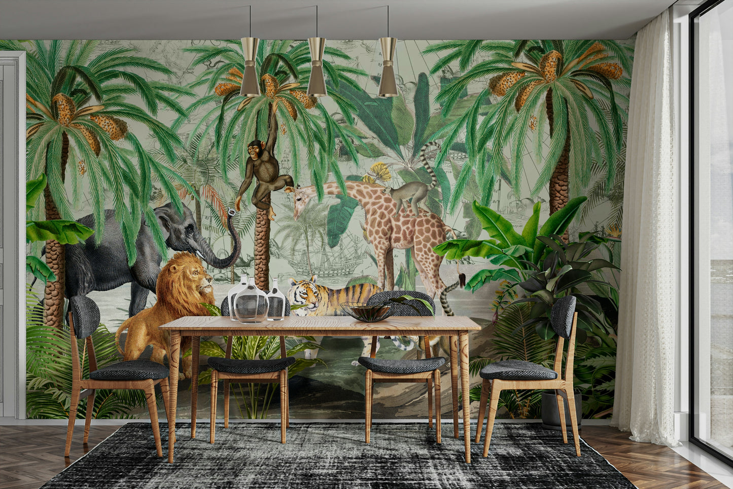 Exotic Eden Tropical Tapestry Wall Mural

