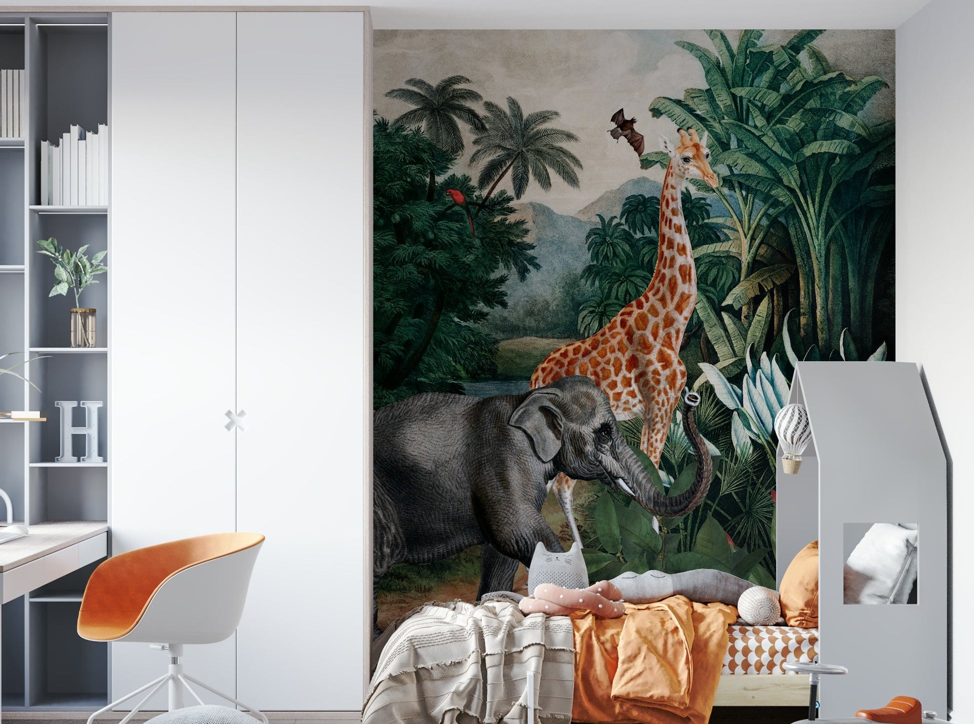 Elegant tropical design with Exotic Eden wall mural

