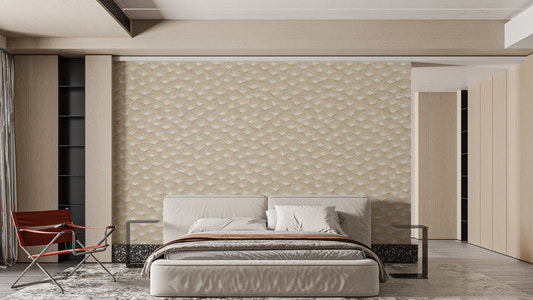Exotic Fan Silhouette wallpaper with bold, modern fan designs.
