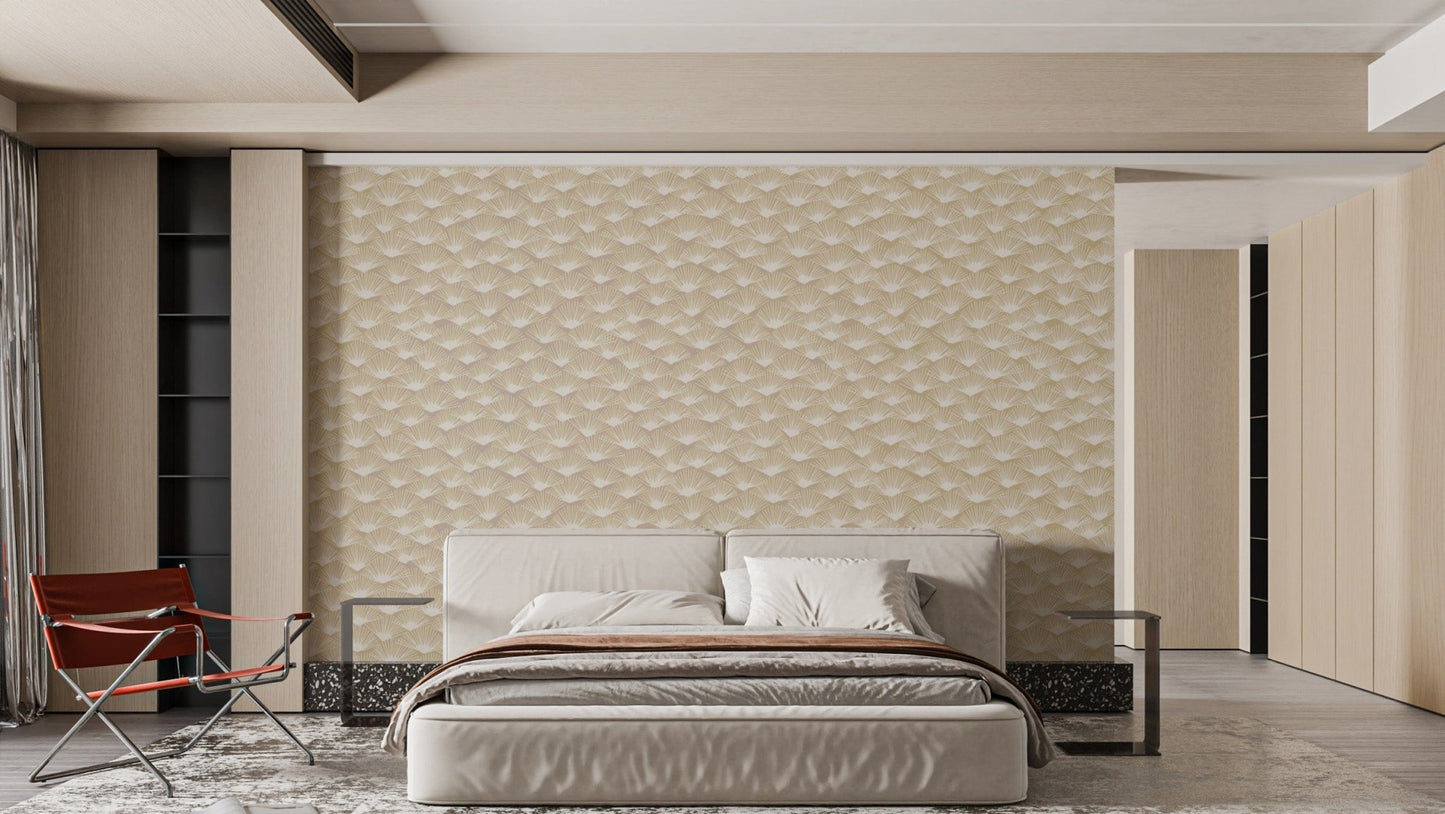 Exotic Fan Silhouette wallpaper with bold, modern fan designs.
