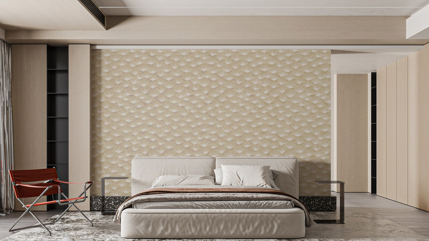 Exotic Fan Silhouette wallpaper with bold, modern fan designs.
