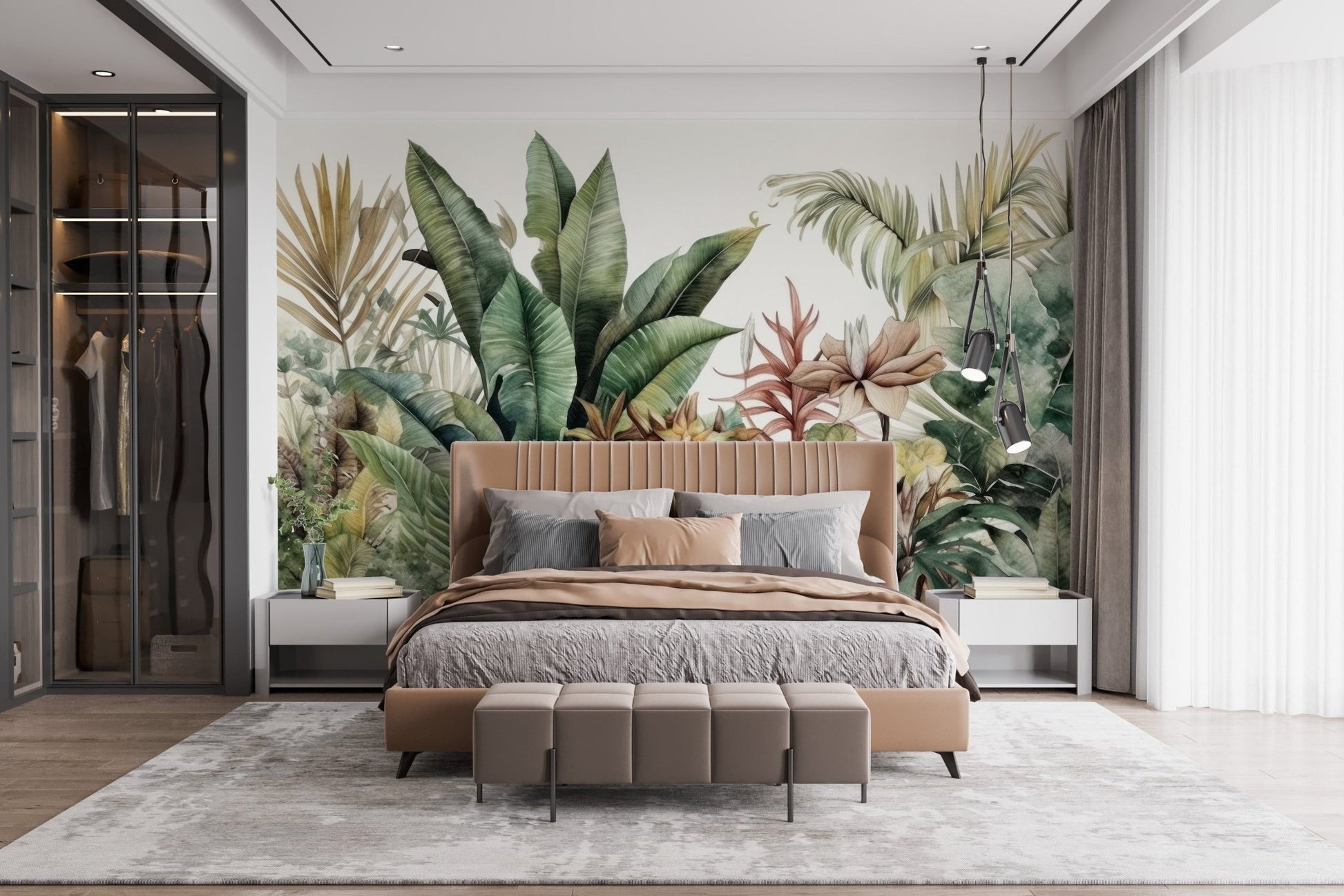 Exotic Greenery Wall Mural - Giffywalls, C58