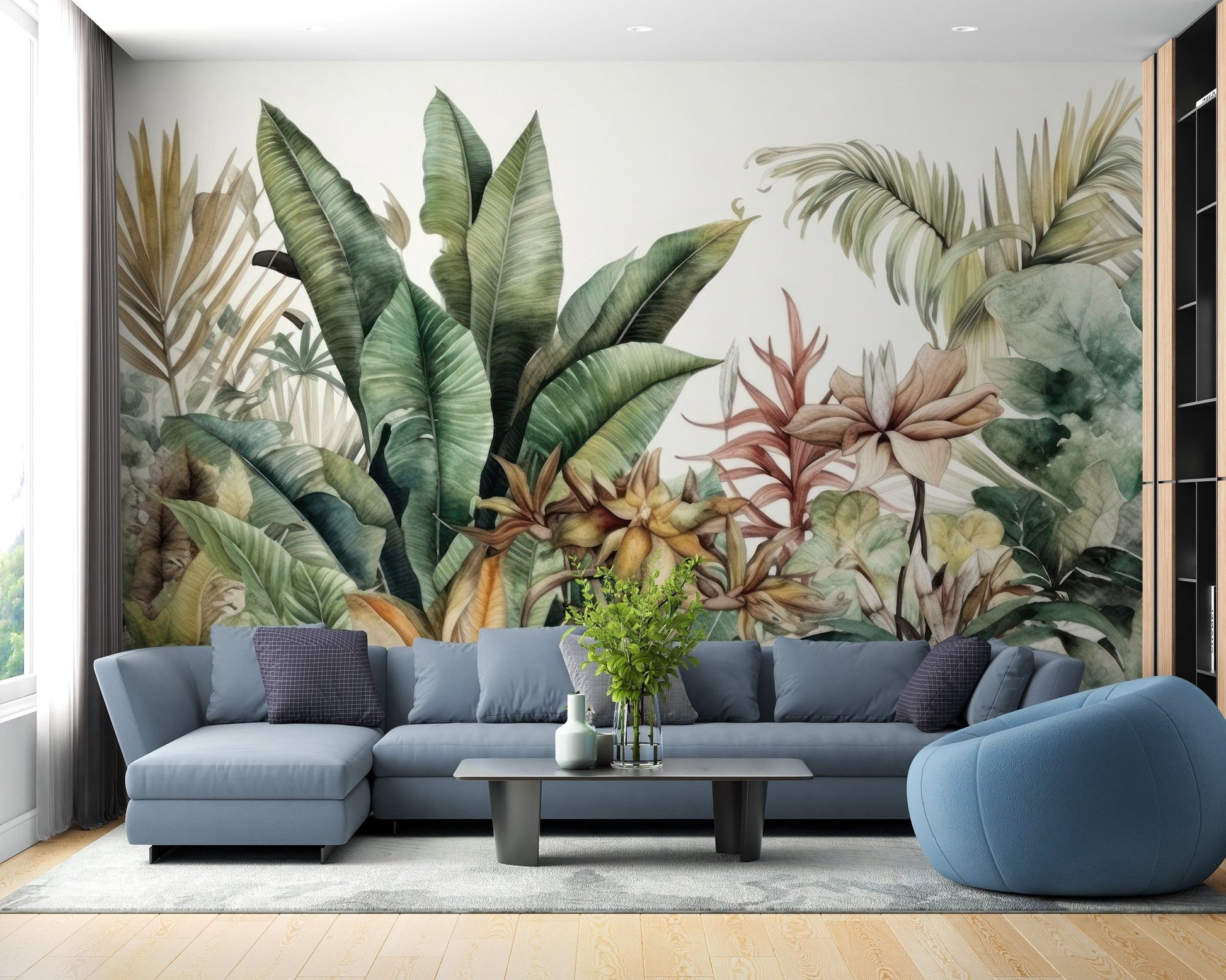 Exotic Greenery Wall Mural - Giffywalls, C58