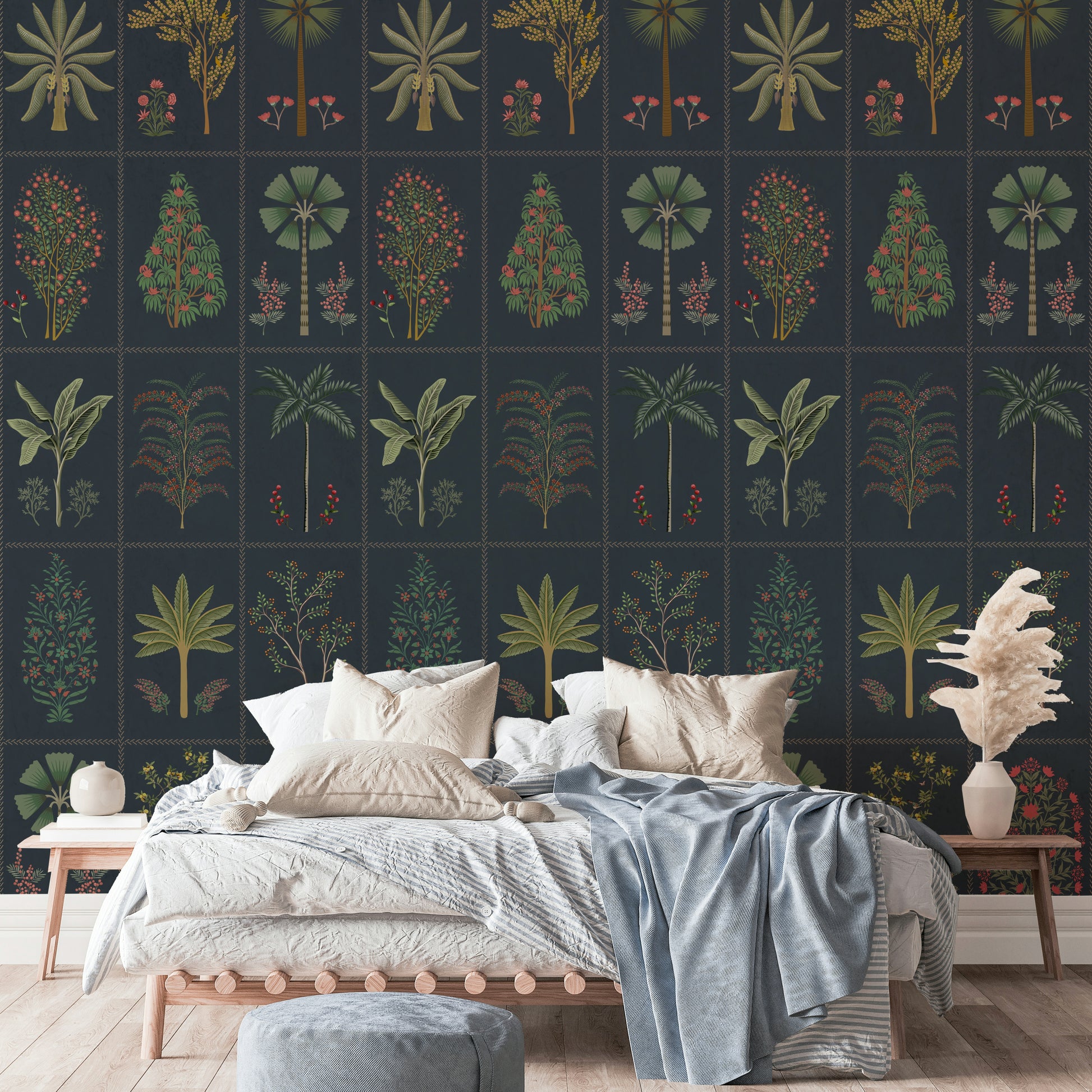 This wallpaper is perfect for a bathroom, kitchen, or a contemporary living space.
