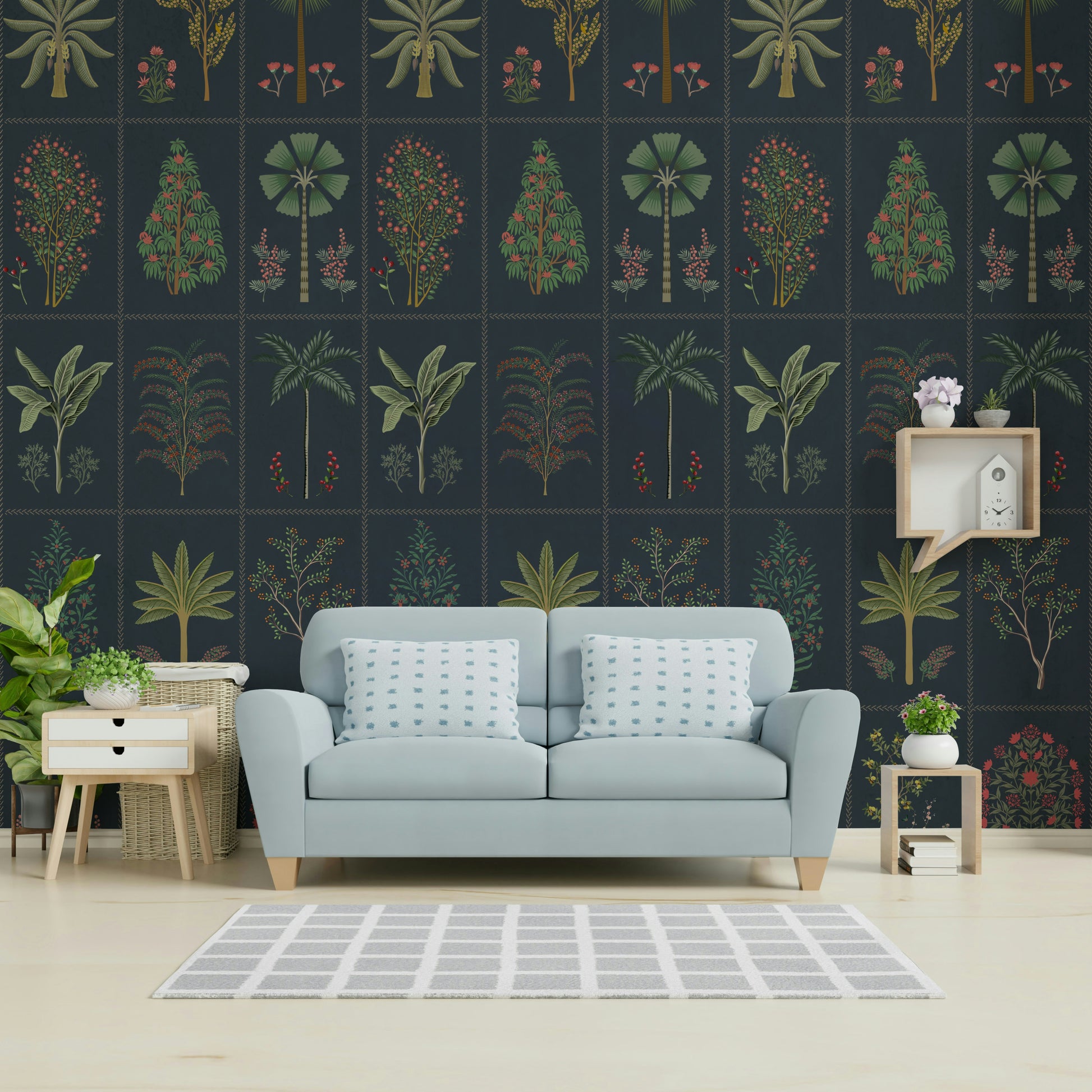 The style is artistic and graphic, with clean lines.
