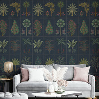 The color palette is muted, with shades of green, gray, and beige.
