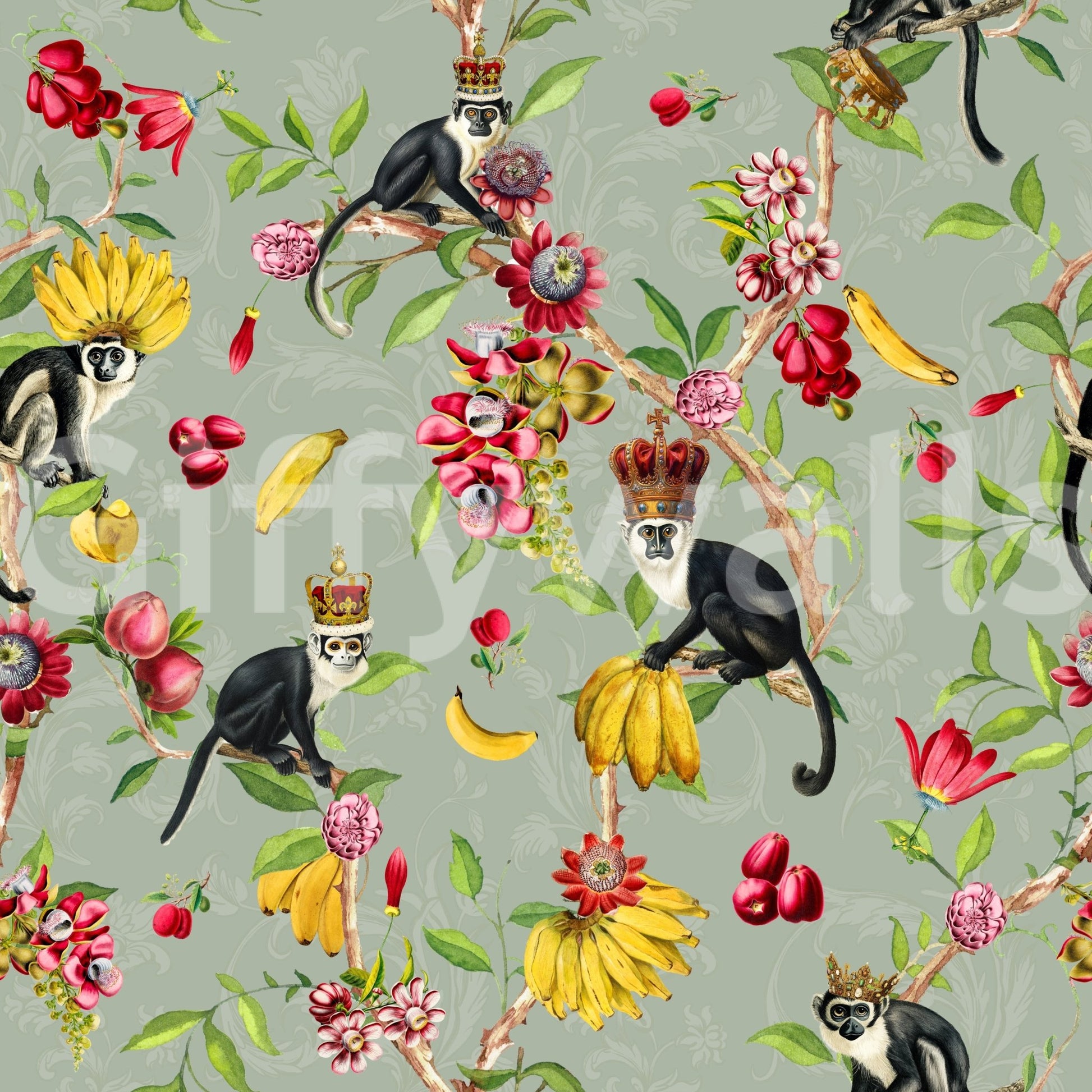 Elegant Monarchs fluttering in lush greenery

