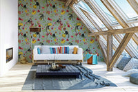 Monarch butterflies in vibrant tropical setting

