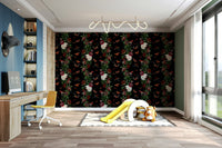 Tropical jungle-themed wallpaper for luxurious bedrooms

