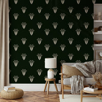 A beautiful dark botanical wallpaper mural for a modern home.

