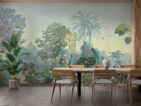 Lush tropical wallpaper with serene scenery, C102