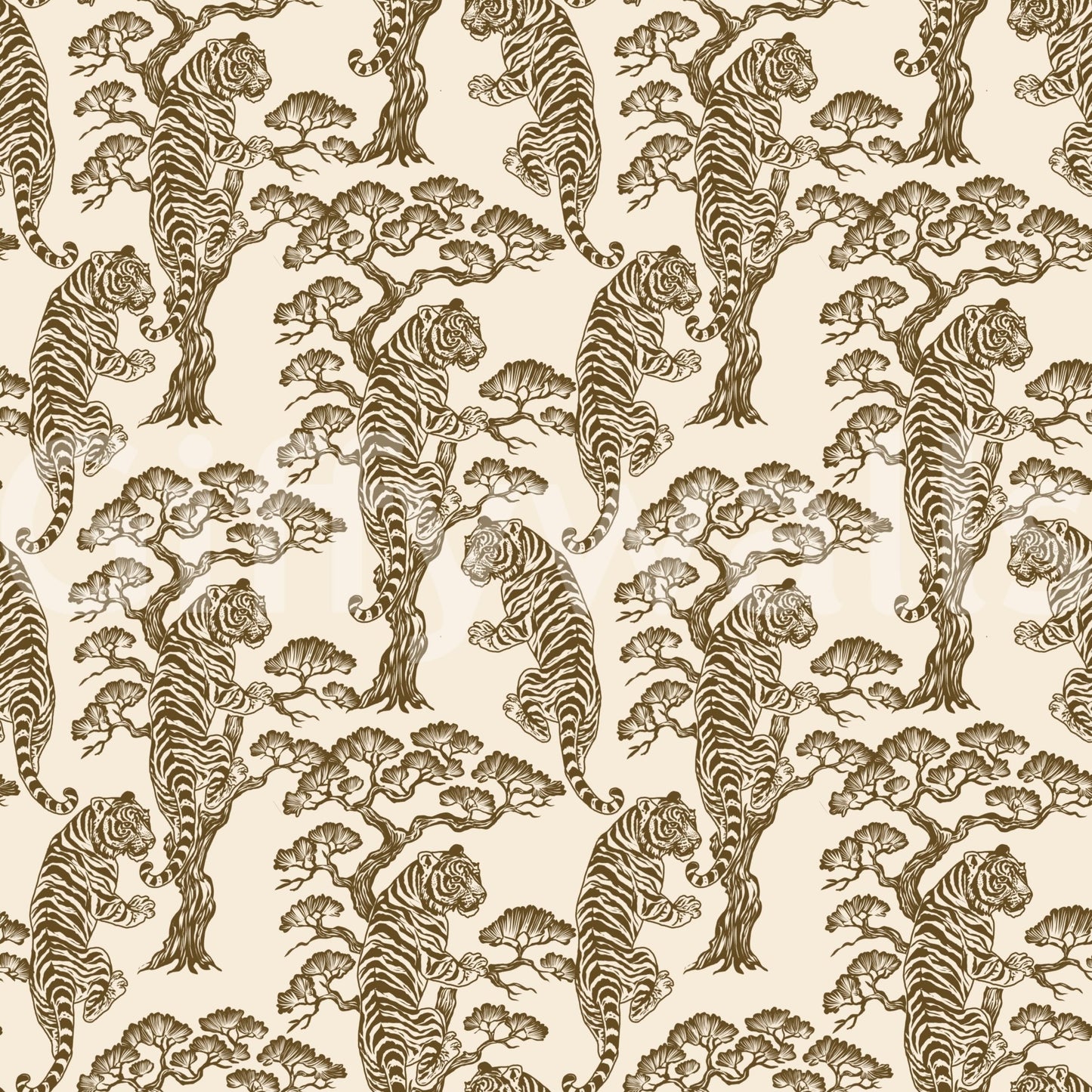 A high-quality jungle wall mural for walls.

