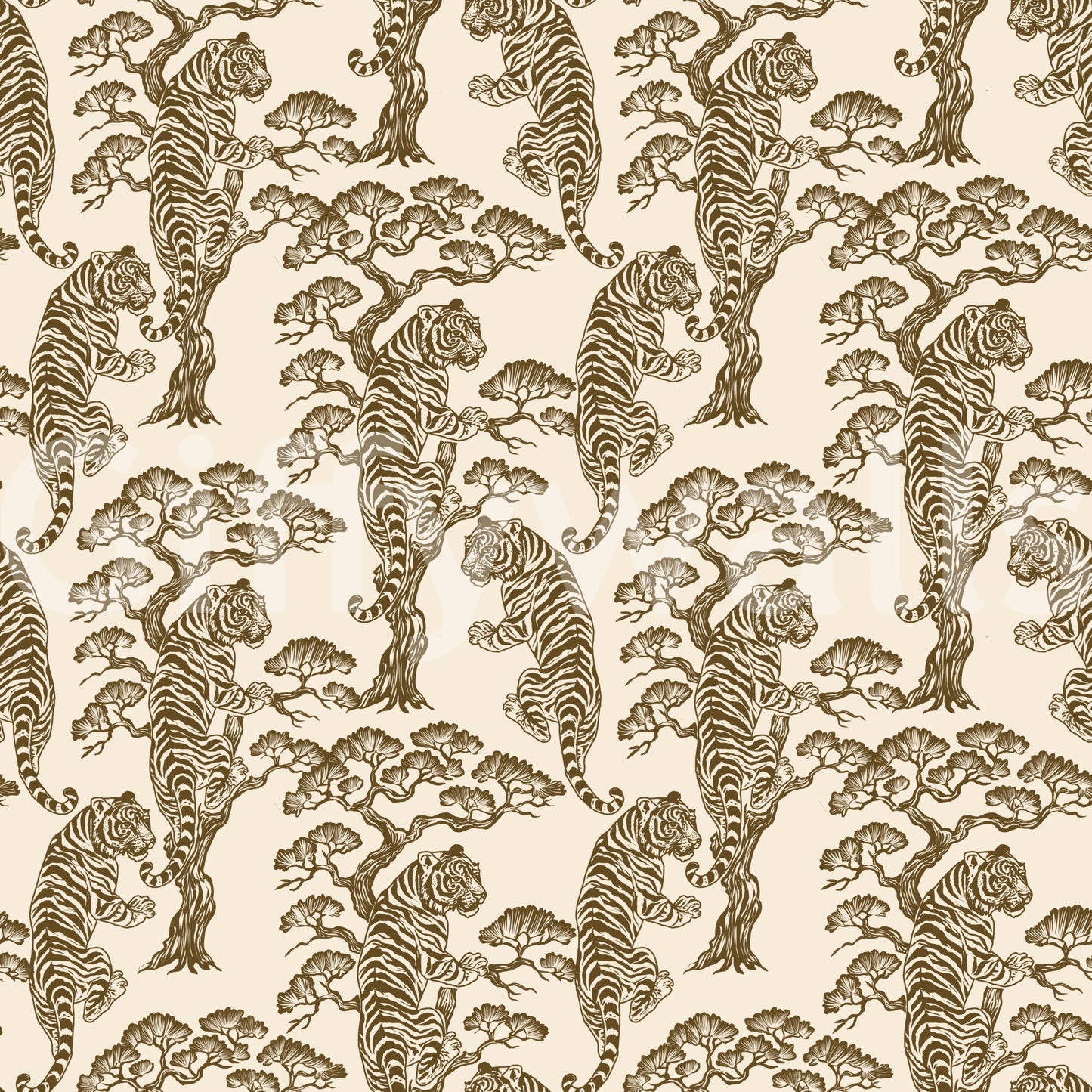 A high-quality jungle wall mural for walls.

