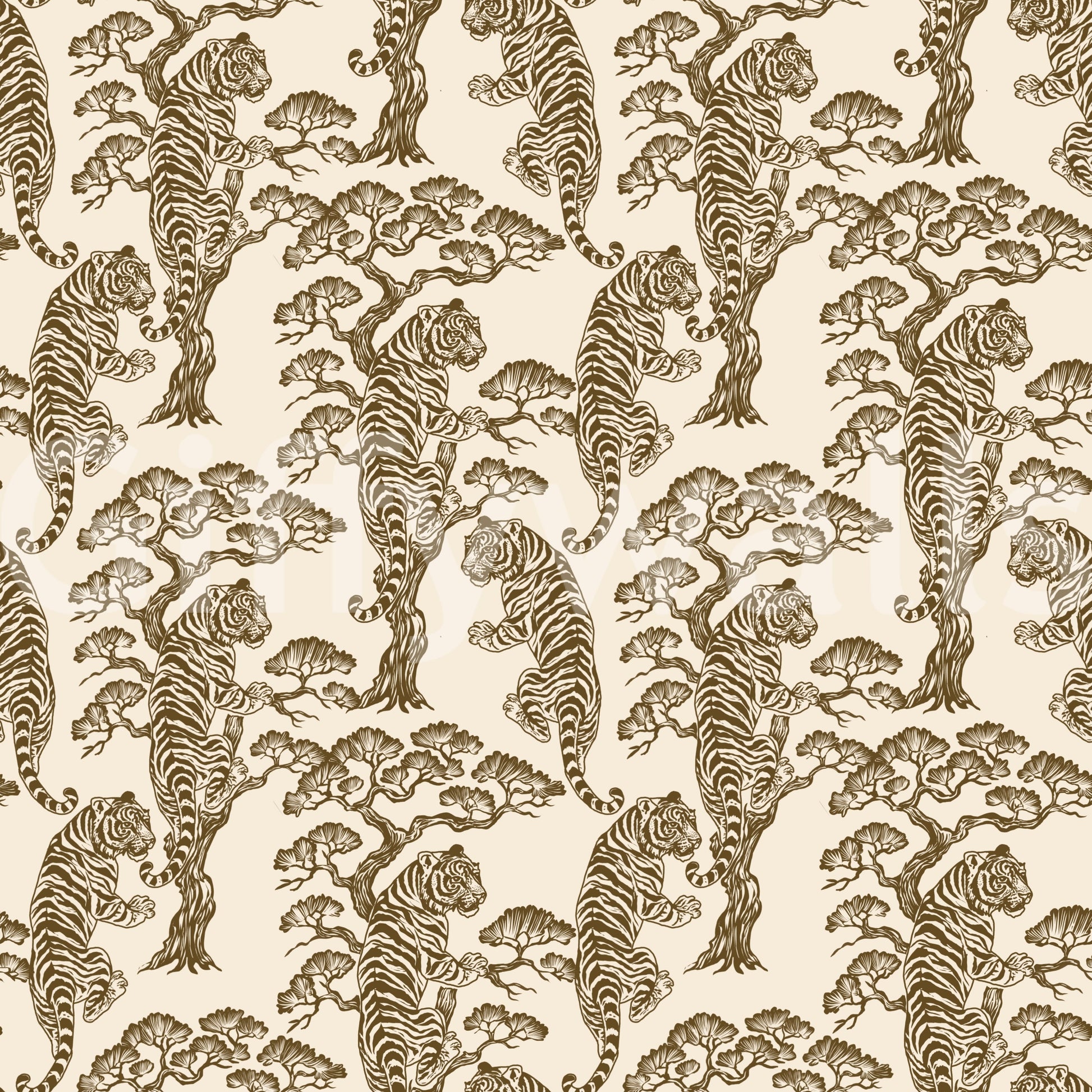 A high-quality jungle wall mural for walls.

