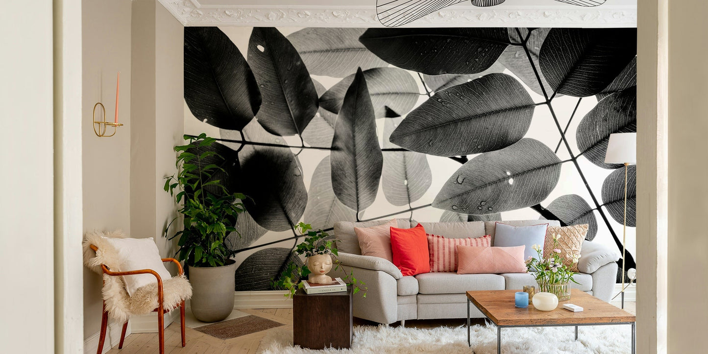 Experiments with Leaves I Wall Mural
