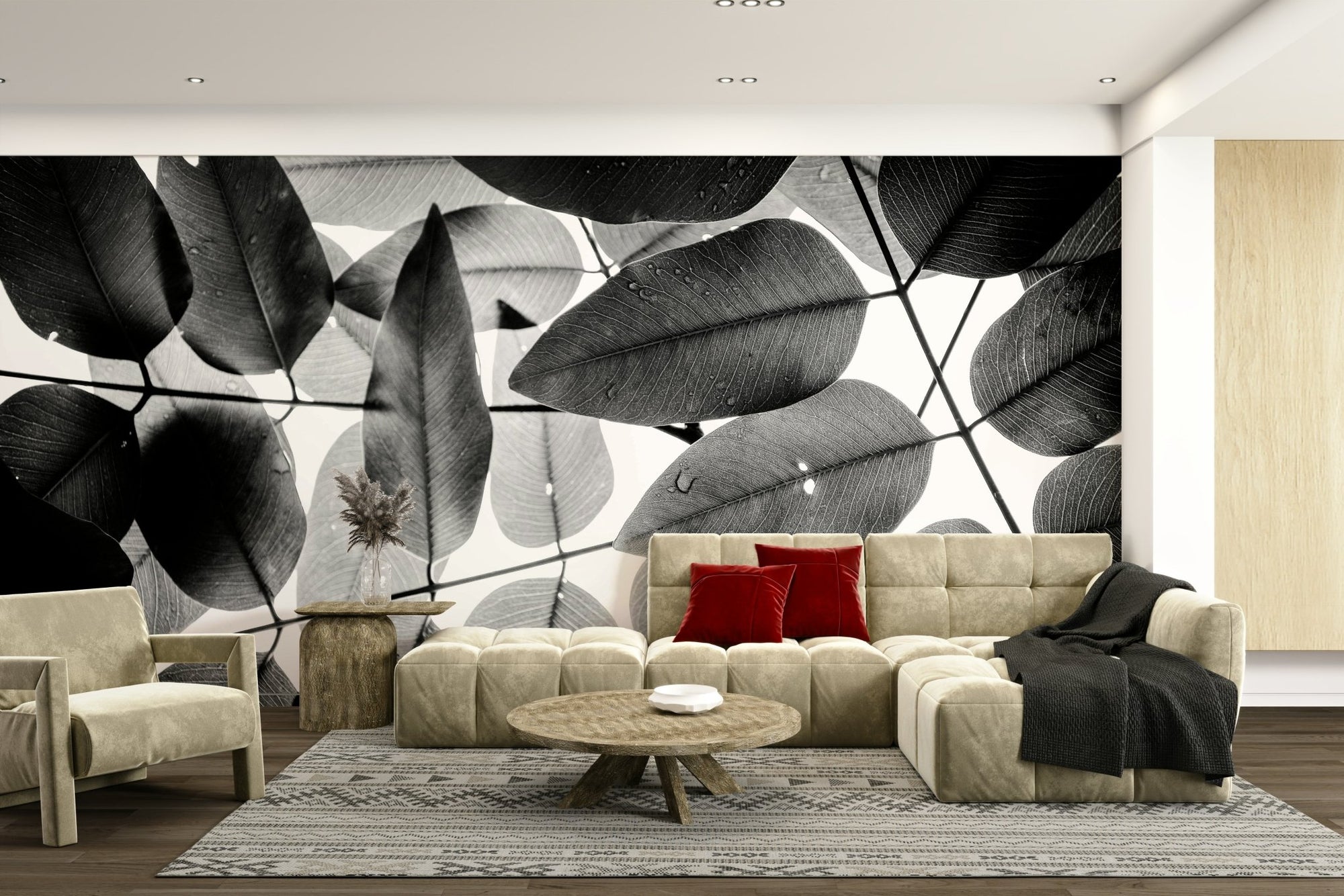 Experiments with Leaves I Wall Mural with sunlit monochrome canopy GD4900
