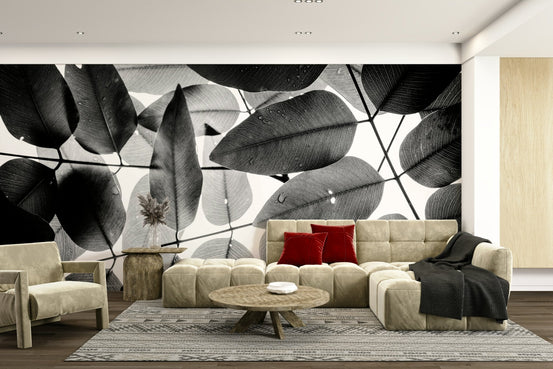 Experiments with Leaves I Wall Mural with sunlit monochrome canopy GD4900
