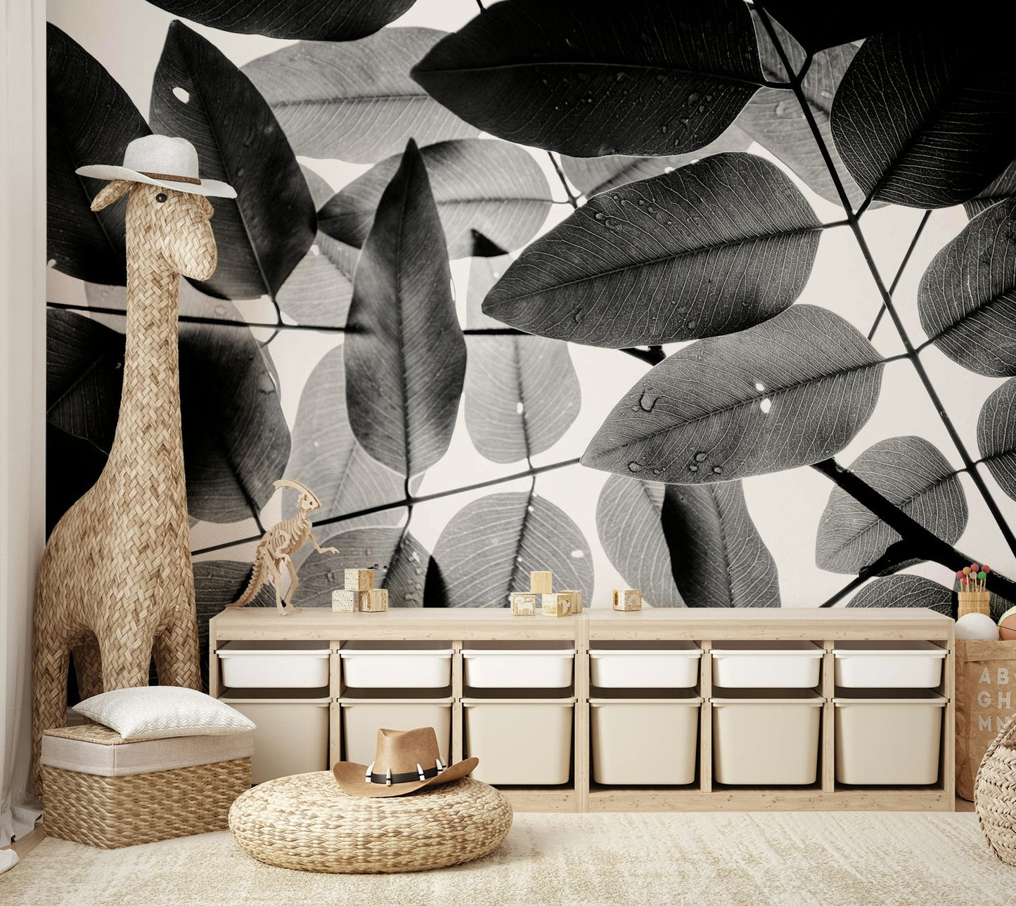 Experiments with Leaves I Wall Mural