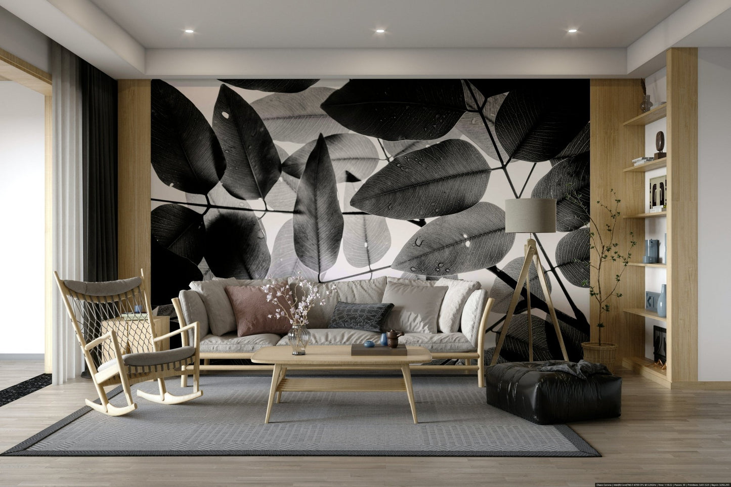 Experiments with Leaves I Wall Mural