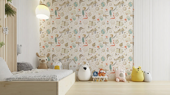 Explorer mural for adventurous kids rooms, B461