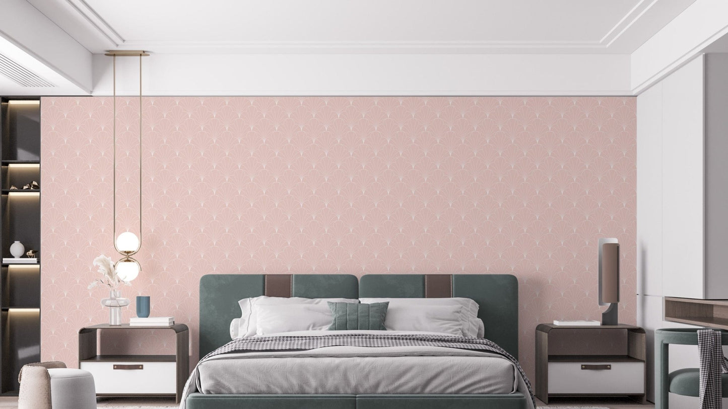 Geometric pink art deco peel-and-stick