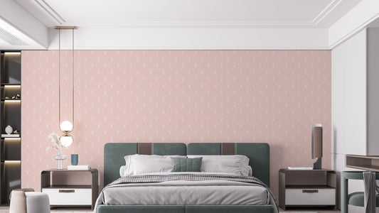 Geometric pink art deco peel-and-stick