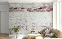 Seamless repeat pattern of the Faded Heritage mural showcasing aged brick detail., GD6120