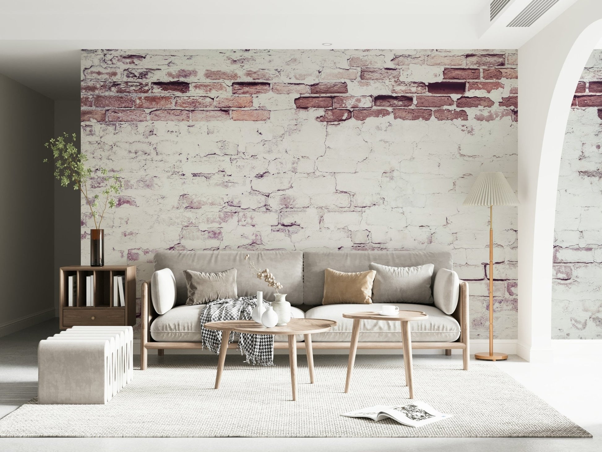 Weathered red bricks featured in the authentic Faded Heritage Brickwork design close-up., GD6120