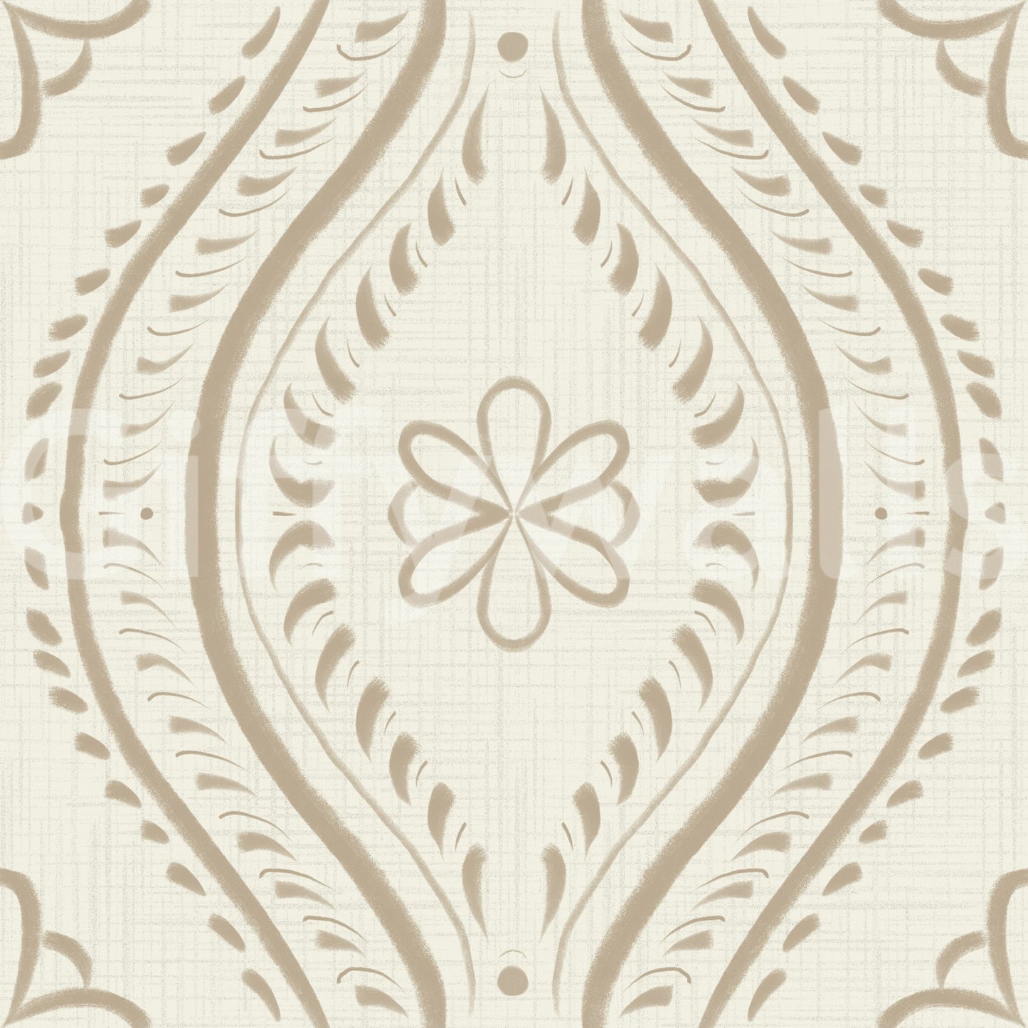 Elegant safari wallpaper with a bright ogee twist

