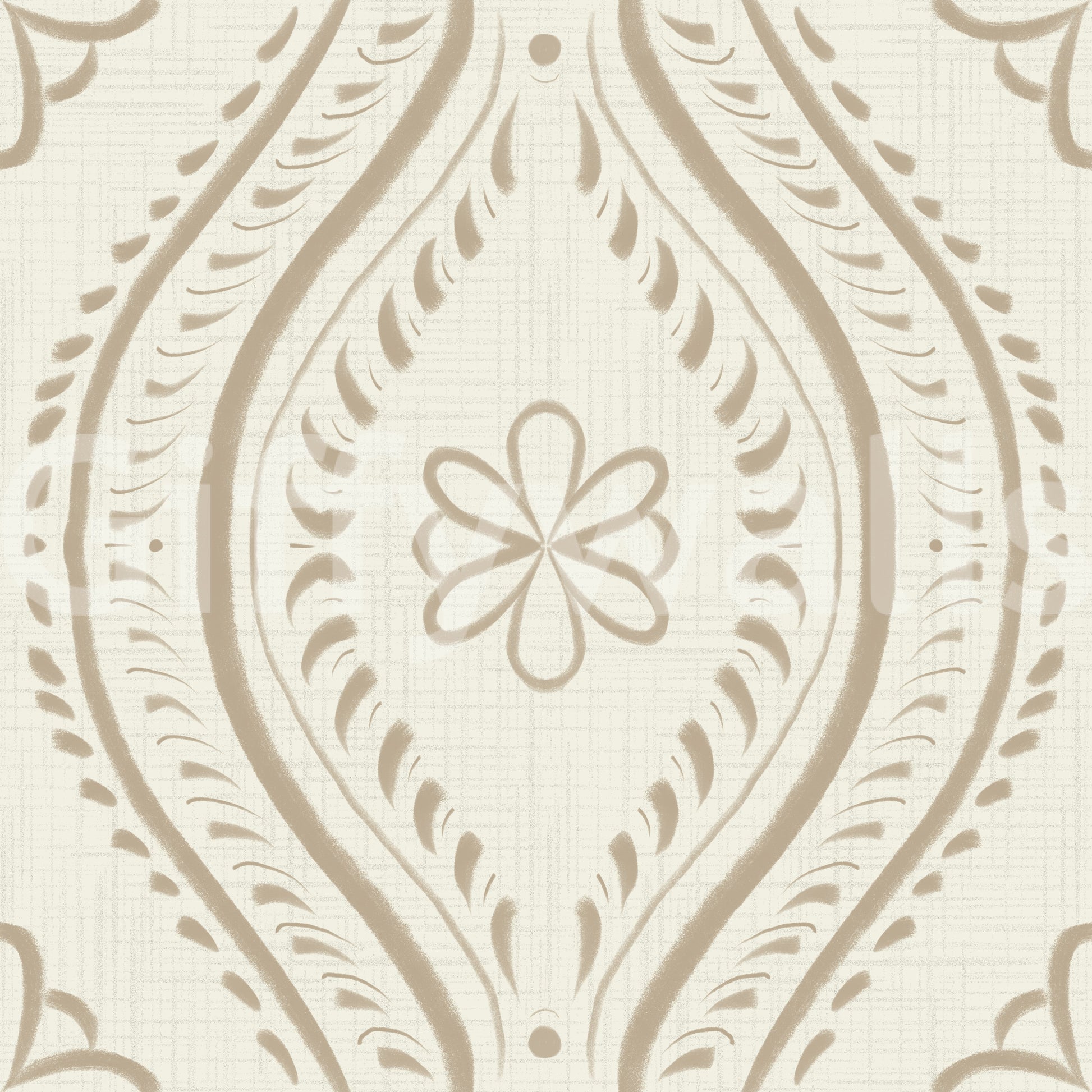 Elegant safari wallpaper with a bright ogee twist

