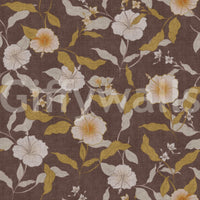 Luxurious brown-toned floral wallpaper, stylish room upgrade.