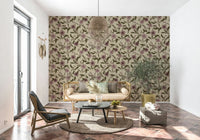 Lovely Faded Tropical Floral Vintage peel and stick wall covering.