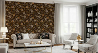 Artistic Faded Tropical Floral Warm Vintage wall decoration, stunning look.