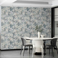Elegant distressed wall mural.
