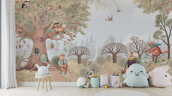 Fairy-tale-inspired critter wall art design, C190